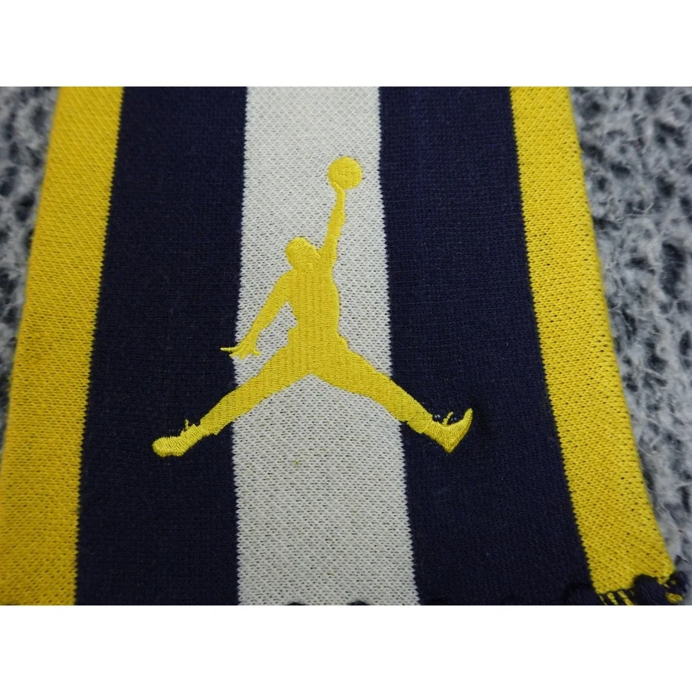 Jordan Scarf Michigan Wolverines Unisex OS Navy Blue Excellent Knit Jumpman Logo
